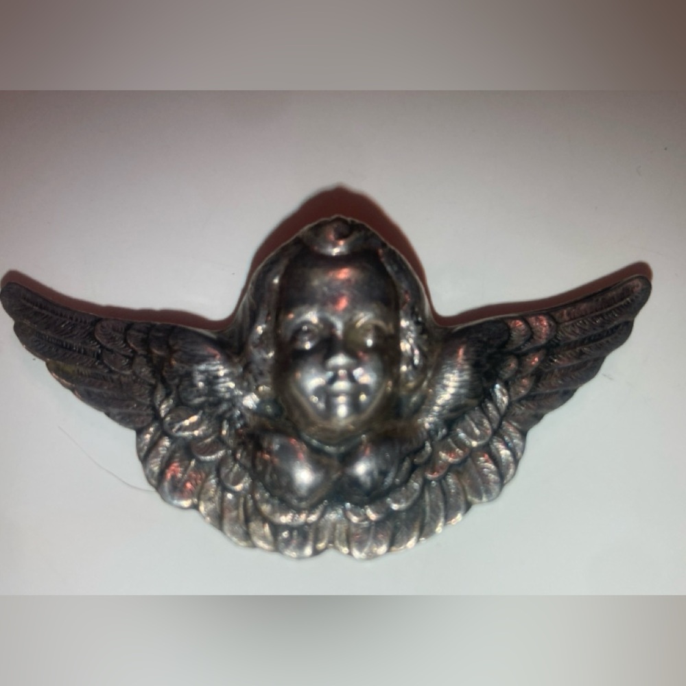 Vintage Silver silver Angel Wing Brooch